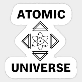 atomic universe Black Sticker